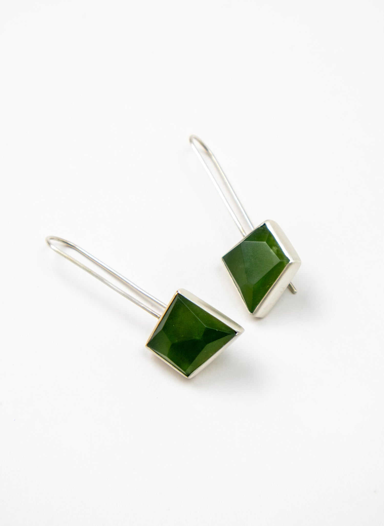 Geometric Facetted Box Earrings C