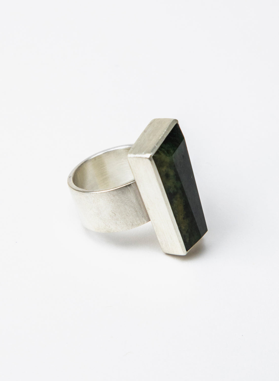 Monument Stirling Silver Pounamu Ring