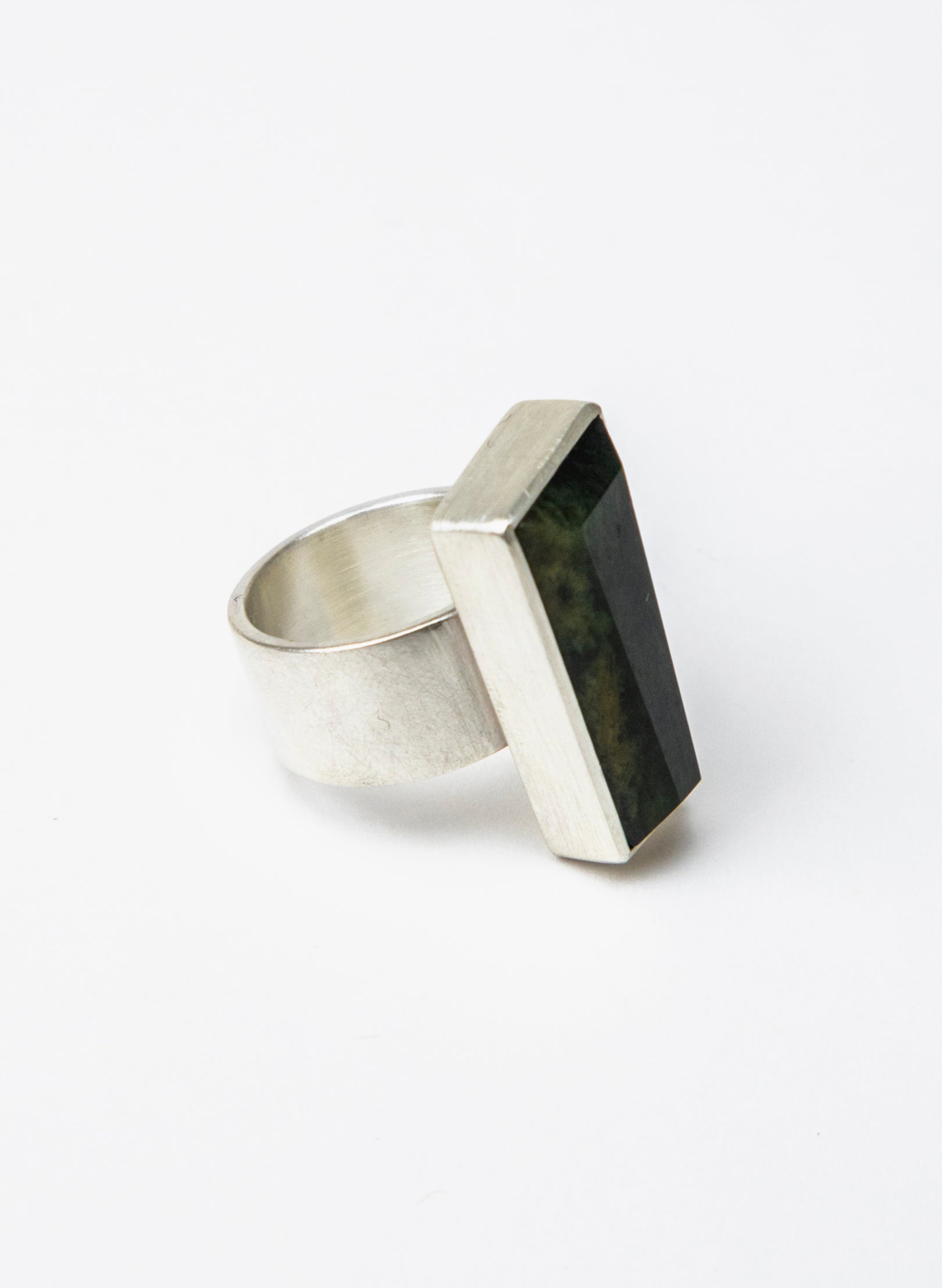Monument Stirling Silver Pounamu Ring