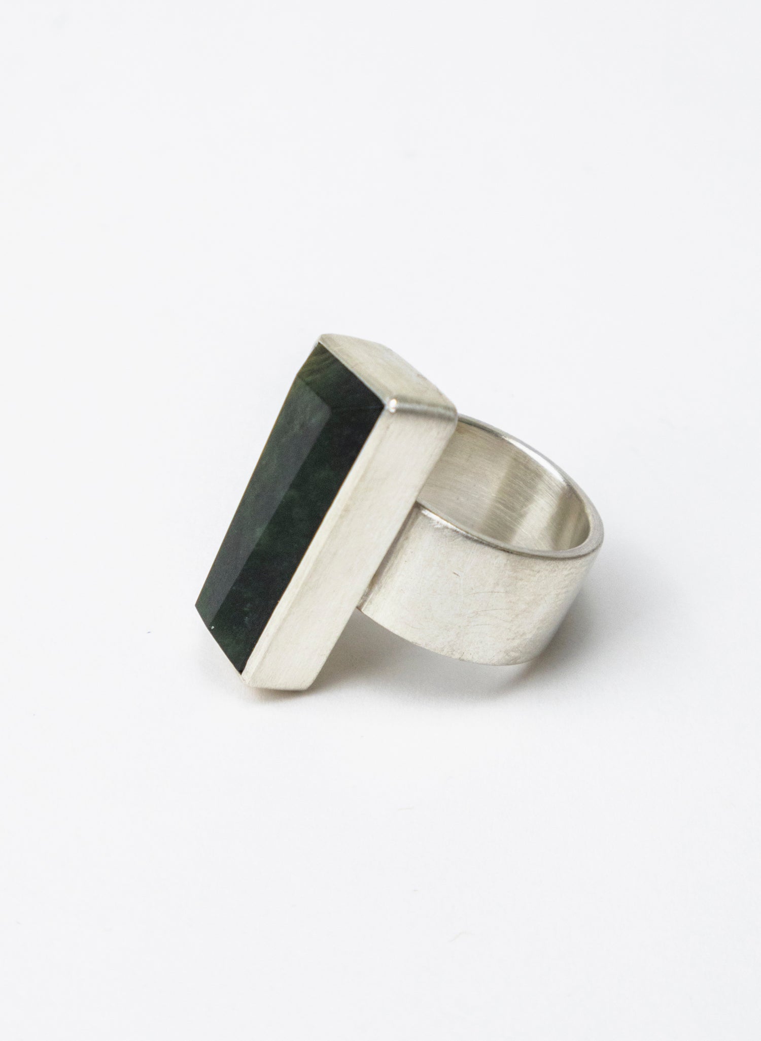Monument Stirling Silver Pounamu Ring