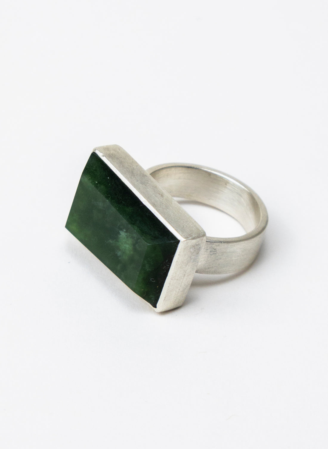 Monument Stirling Silver Pounamu Ring