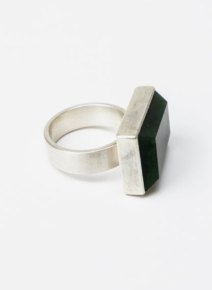 Monument Stirling Silver Pounamu Ring