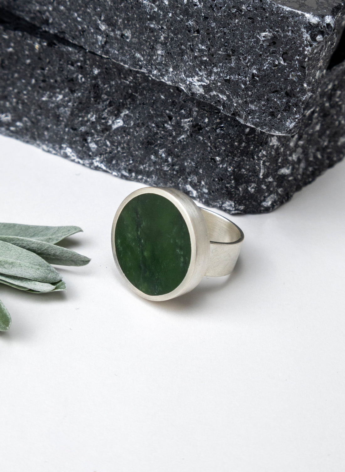 Caim Stirling Silver Pounamu Ring