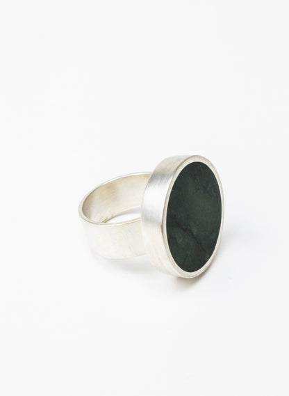 Caim Stirling Silver Pounamu Ring