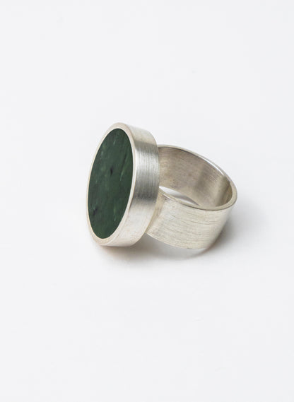 Caim Stirling Silver Pounamu Ring