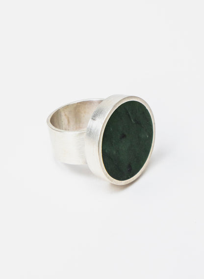 Caim Stirling Silver Pounamu Ring