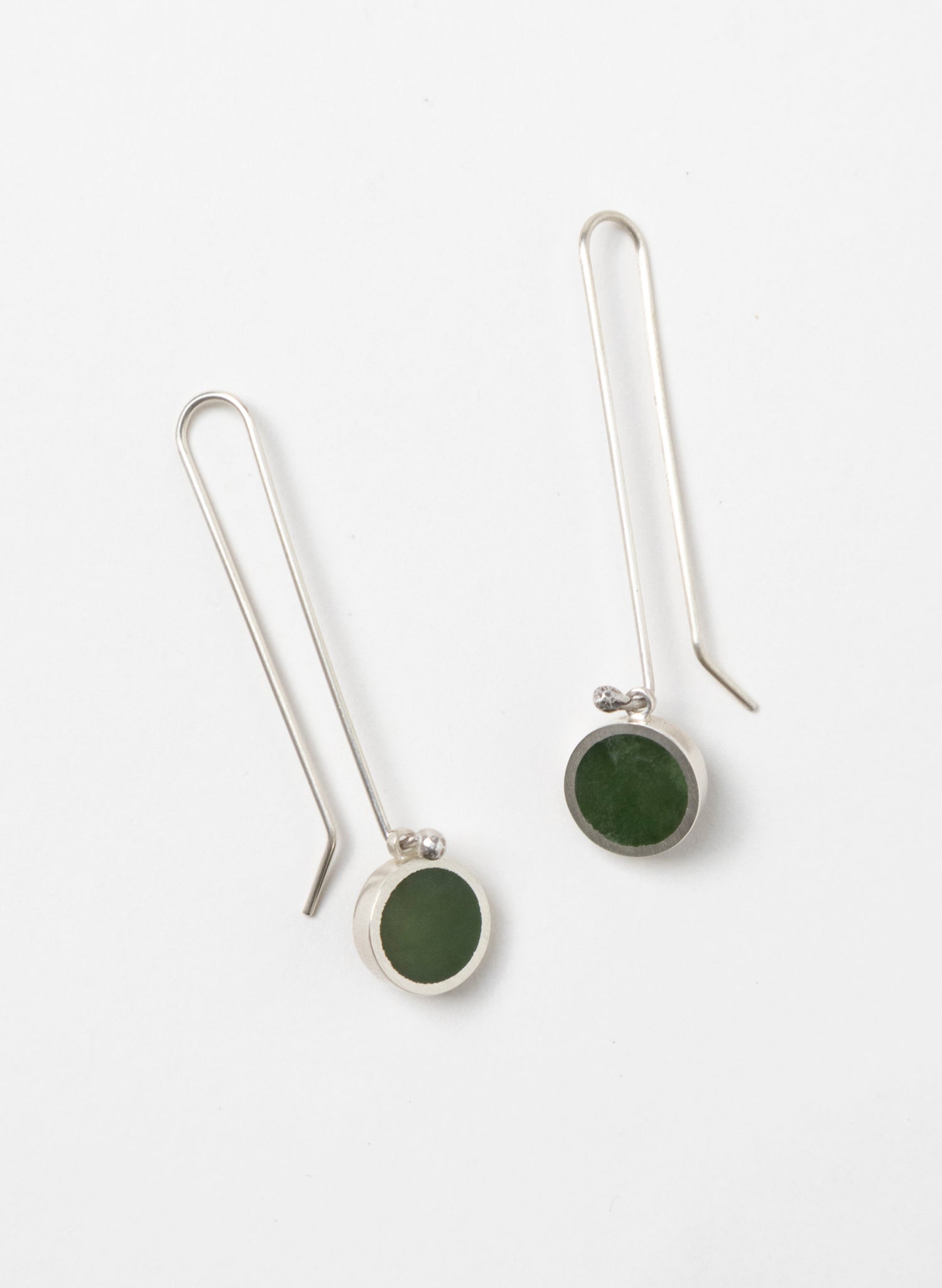 Caim Long Hook Earring - Pounamu
