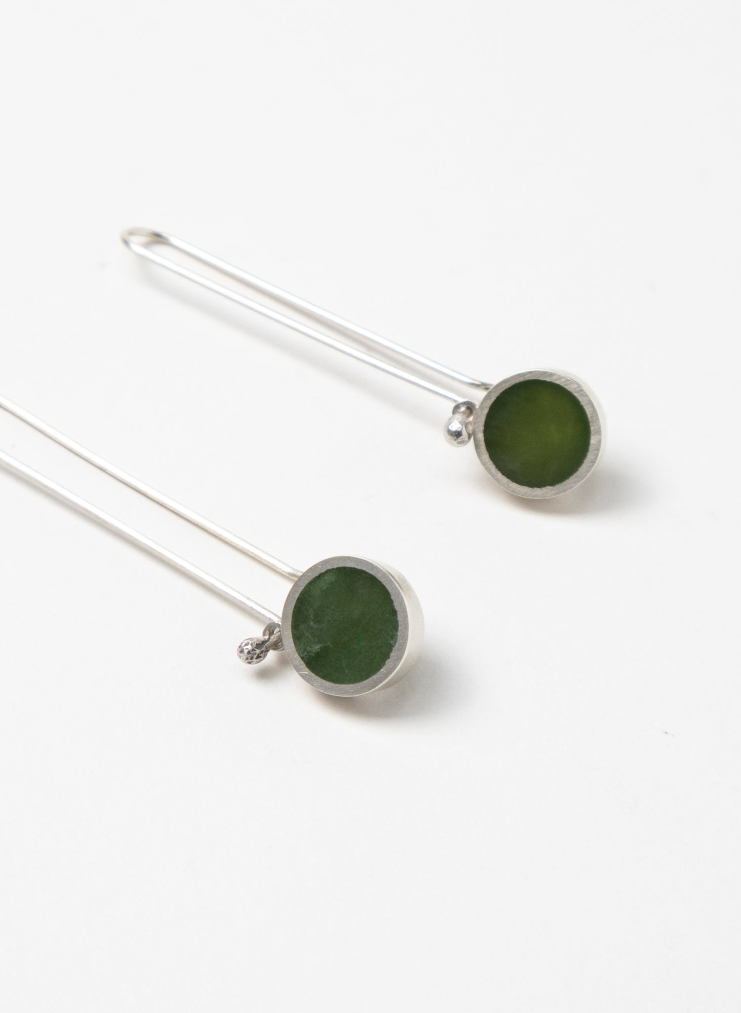 Caim Long Hook Earring - Pounamu