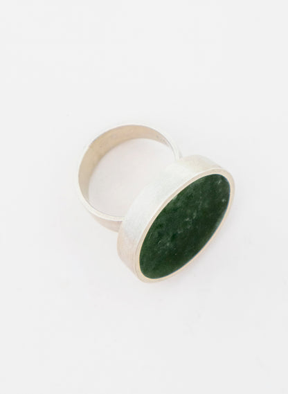 Caim Stirling Silver Pounamu Ring