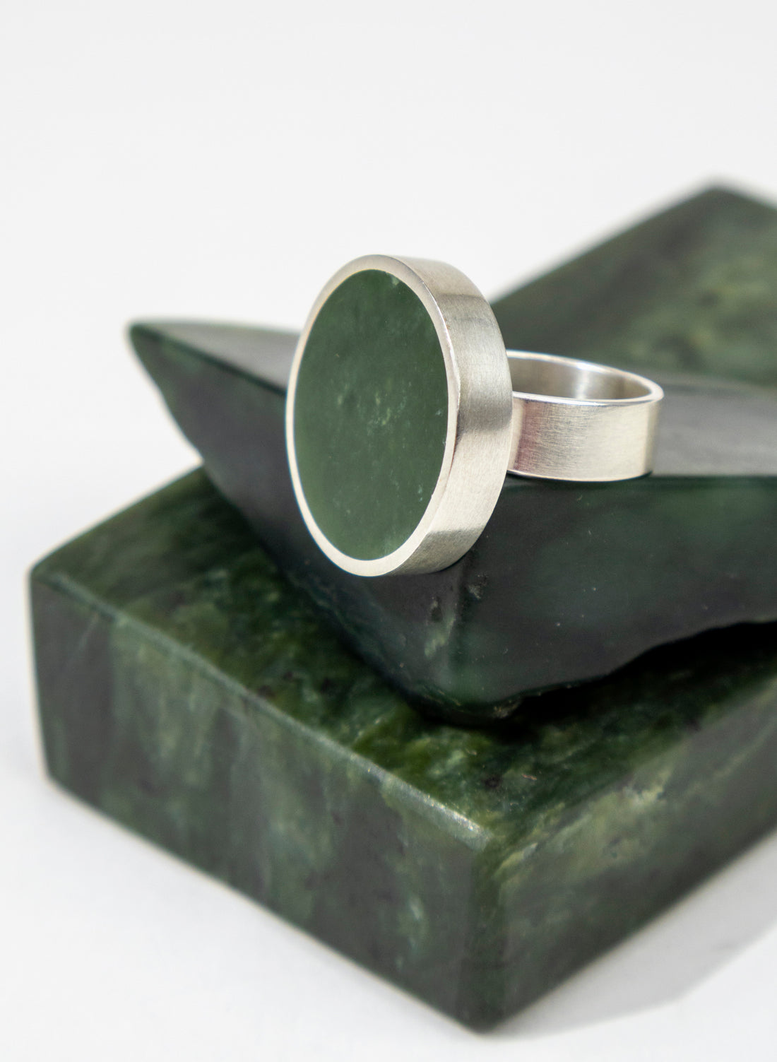 Caim Stirling Silver Pounamu Ring