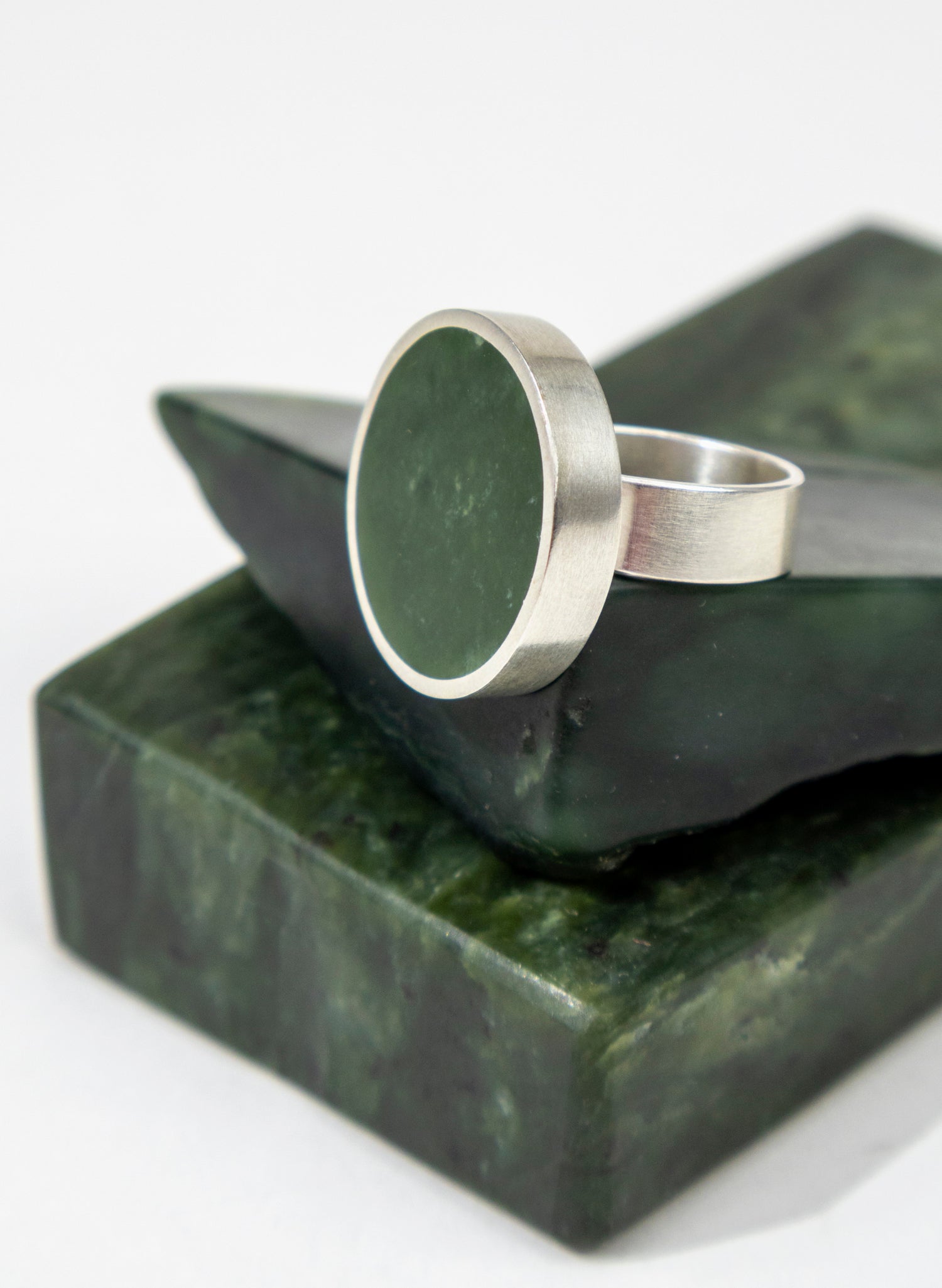 Caim Stirling Silver Pounamu Ring