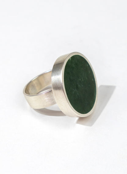 Caim Stirling Silver Pounamu Ring