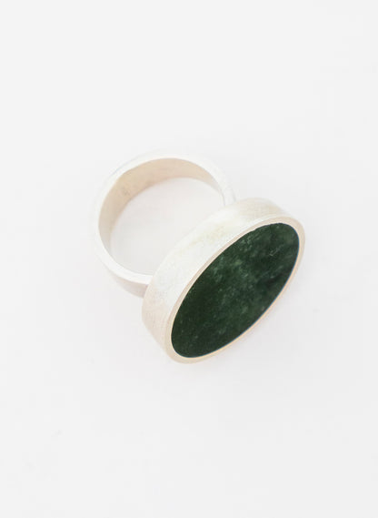 Caim Stirling Silver Pounamu Ring