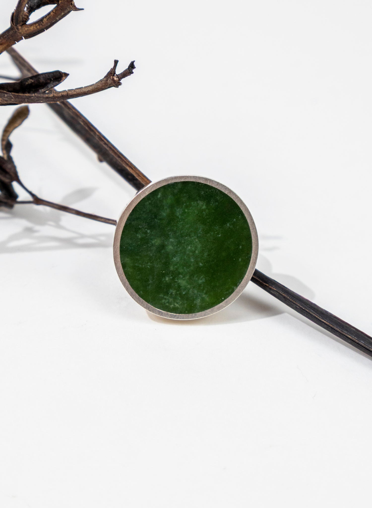Caim Stirling Silver Pounamu Ring