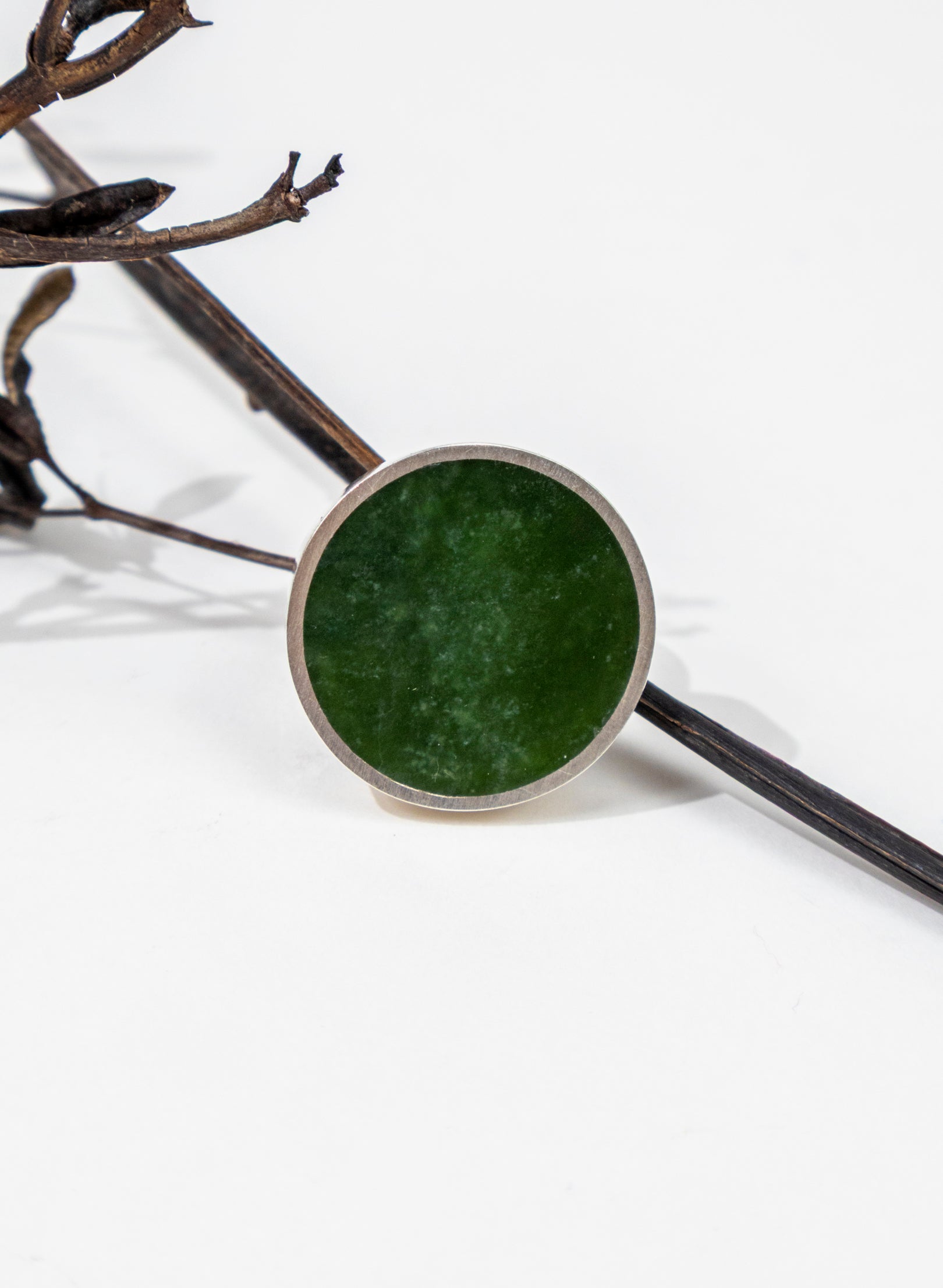 Caim Stirling Silver Pounamu Ring