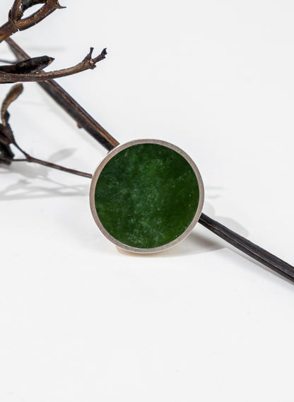 Caim Stirling Silver Pounamu Ring