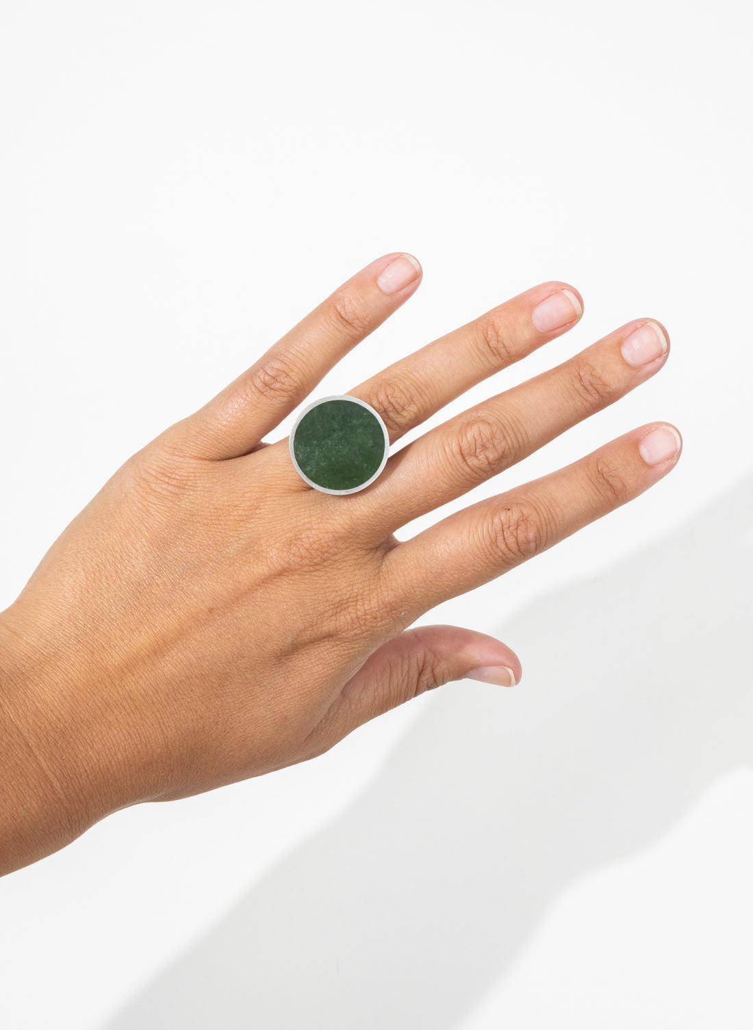 Caim Stirling Silver Pounamu Ring