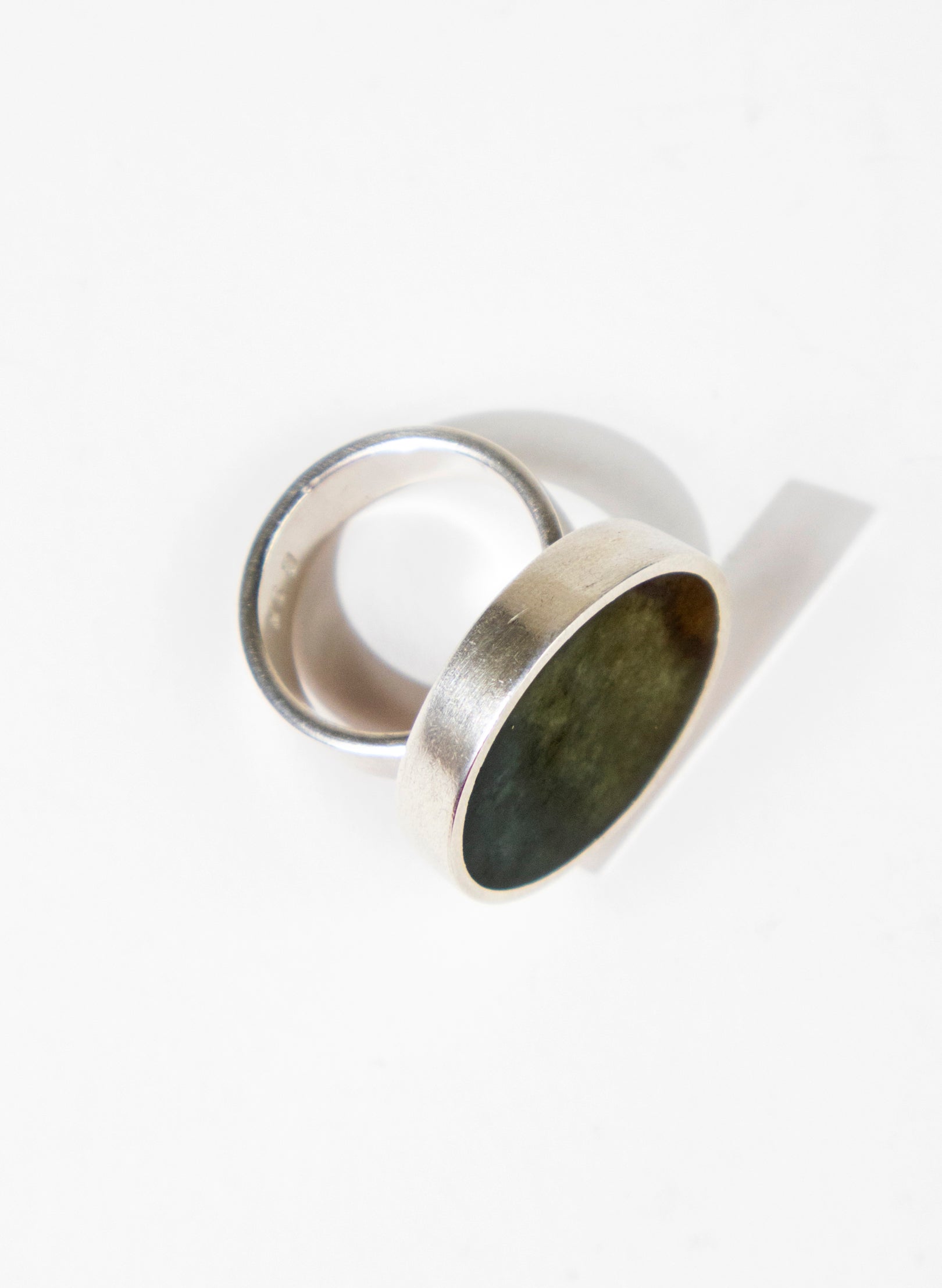Caim Stirling Silver Pounamu Ring