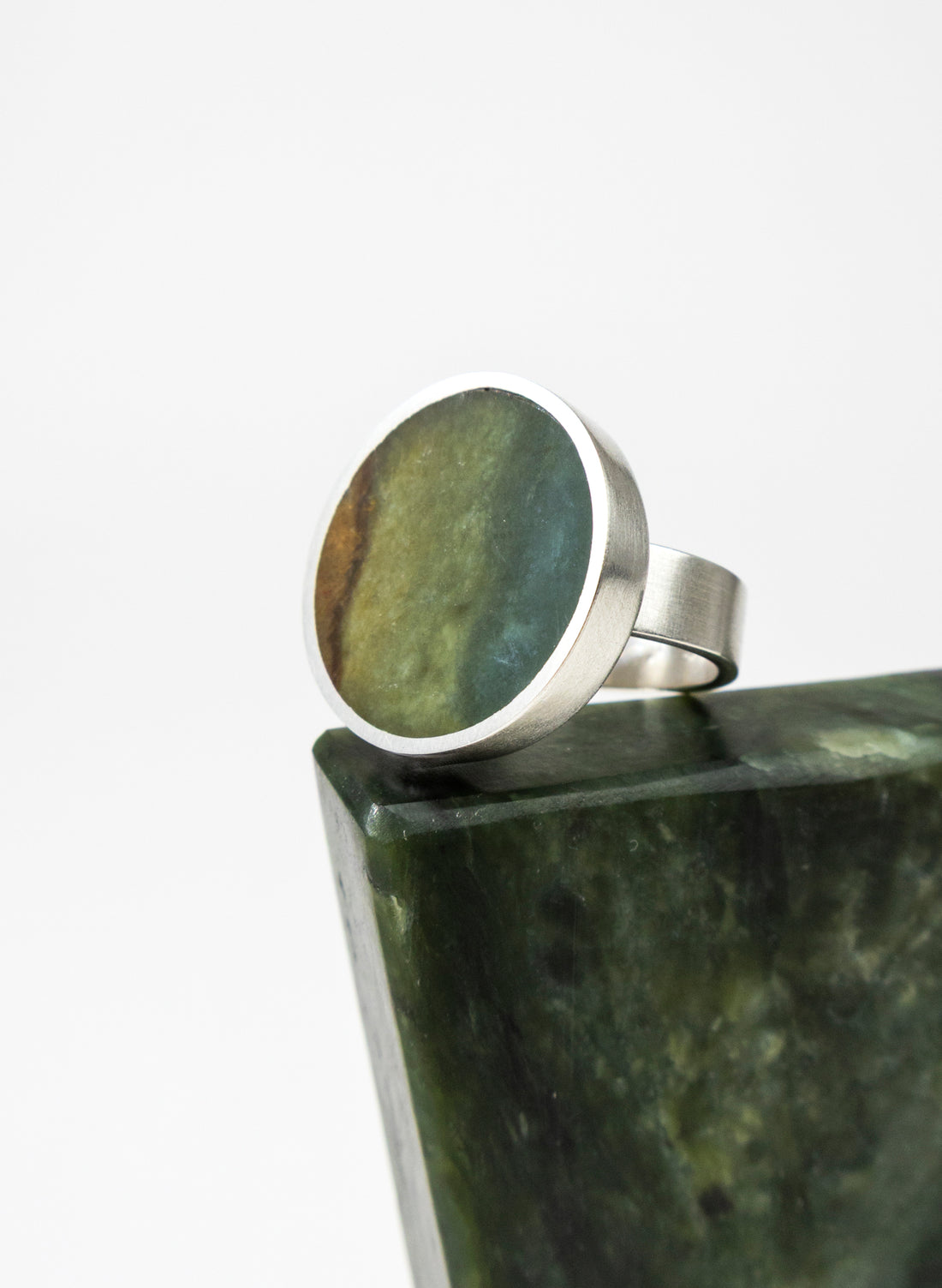 Caim Stirling Silver Pounamu Ring
