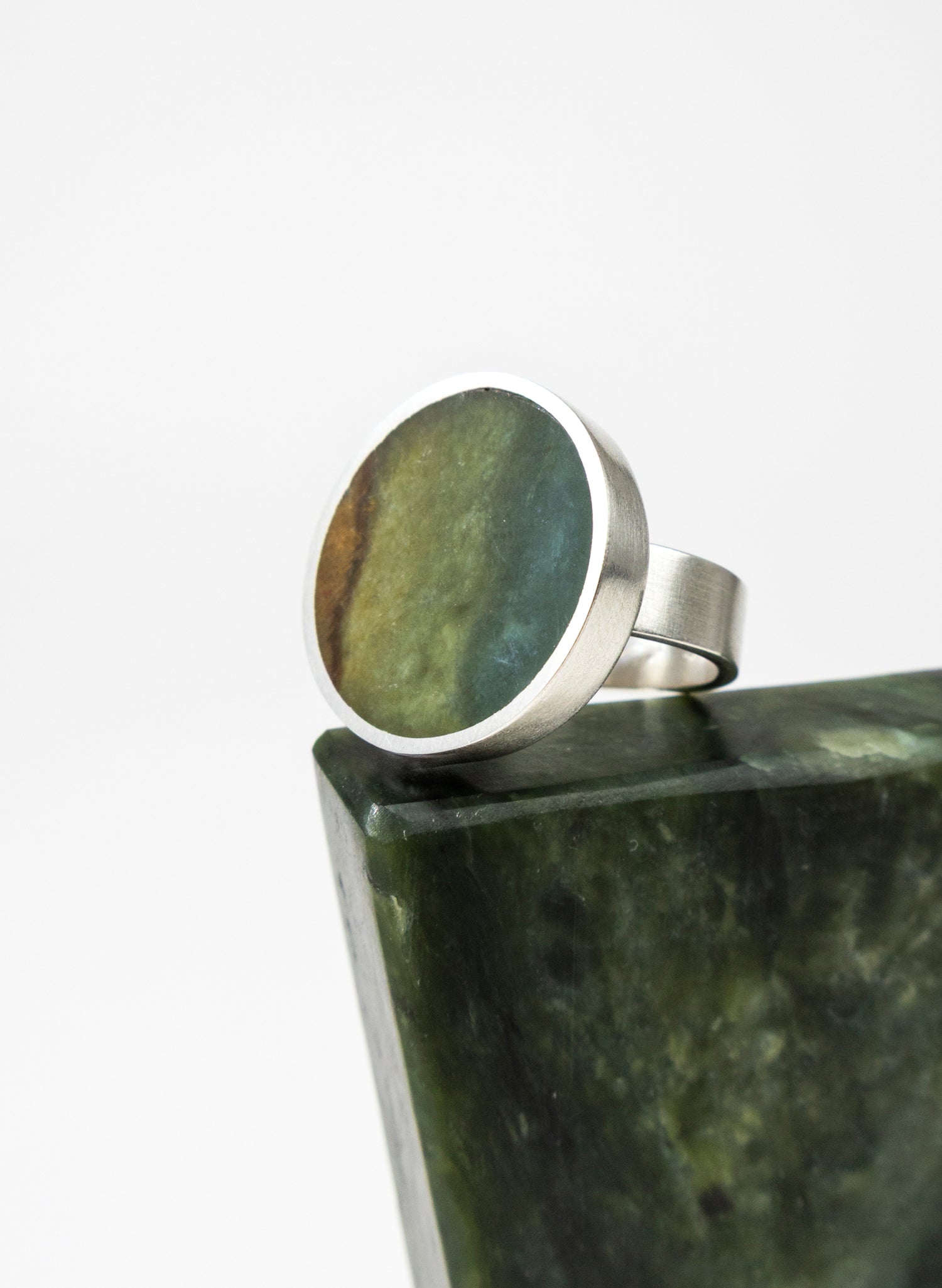 Caim Stirling Silver Pounamu Ring