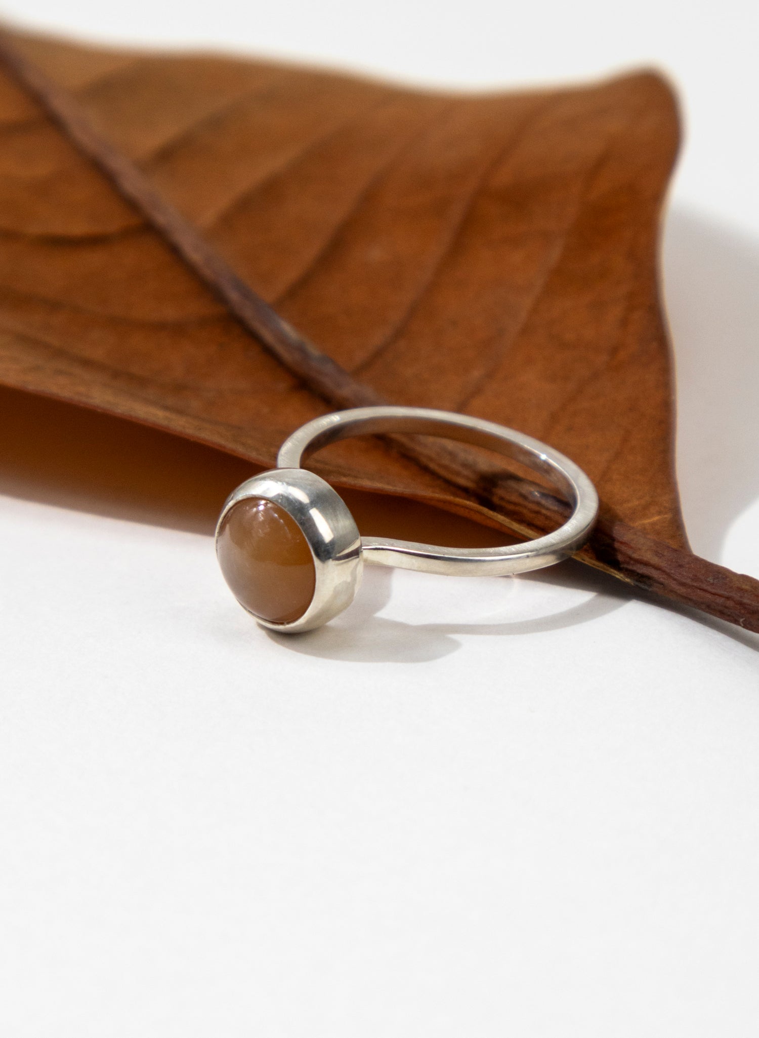 Apricot Moonstone Ring