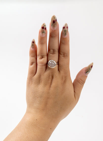 White High Moonstone Ring