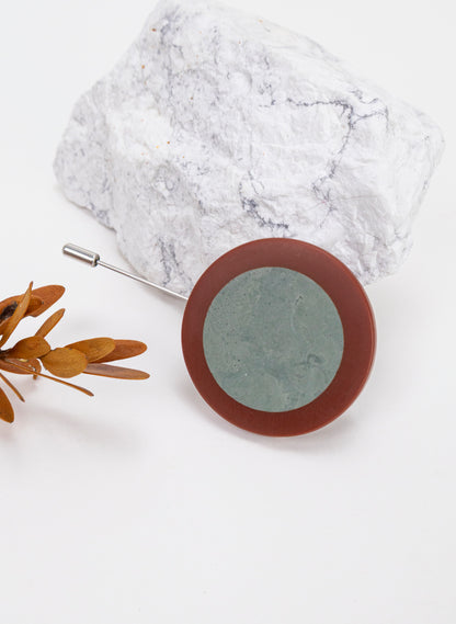 Caim Lapel Pin - Burnt Brick