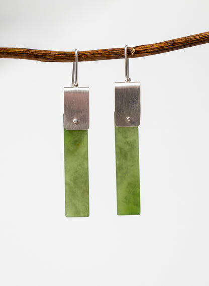 Pounamu Panel Earring