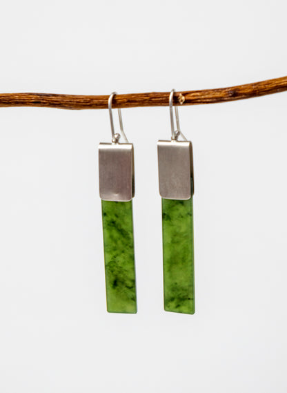 Pounamu Panel Earring