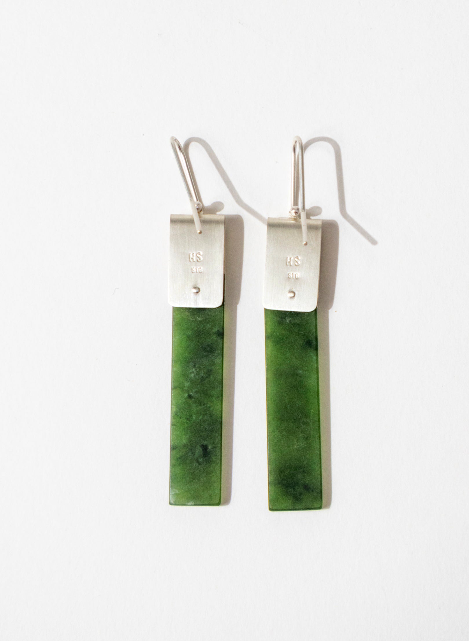 Pounamu Panel Earring
