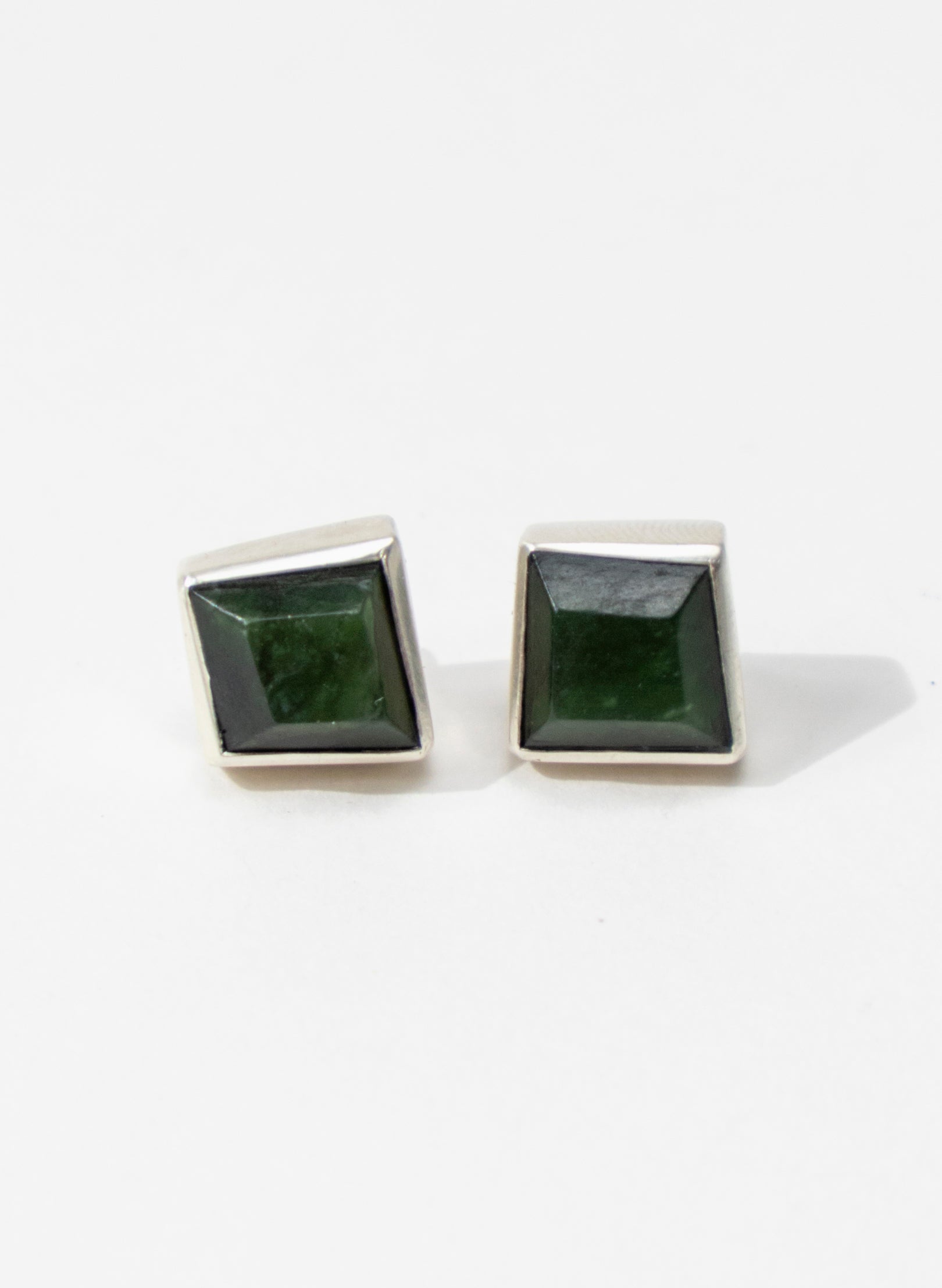 Facetted Pounamu Box Studs