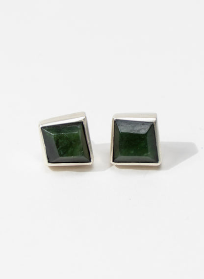 Facetted Pounamu Box Studs