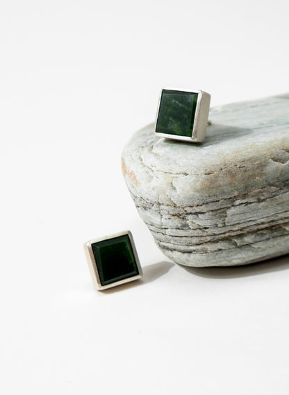 Geometric Pounamu Box Studs
