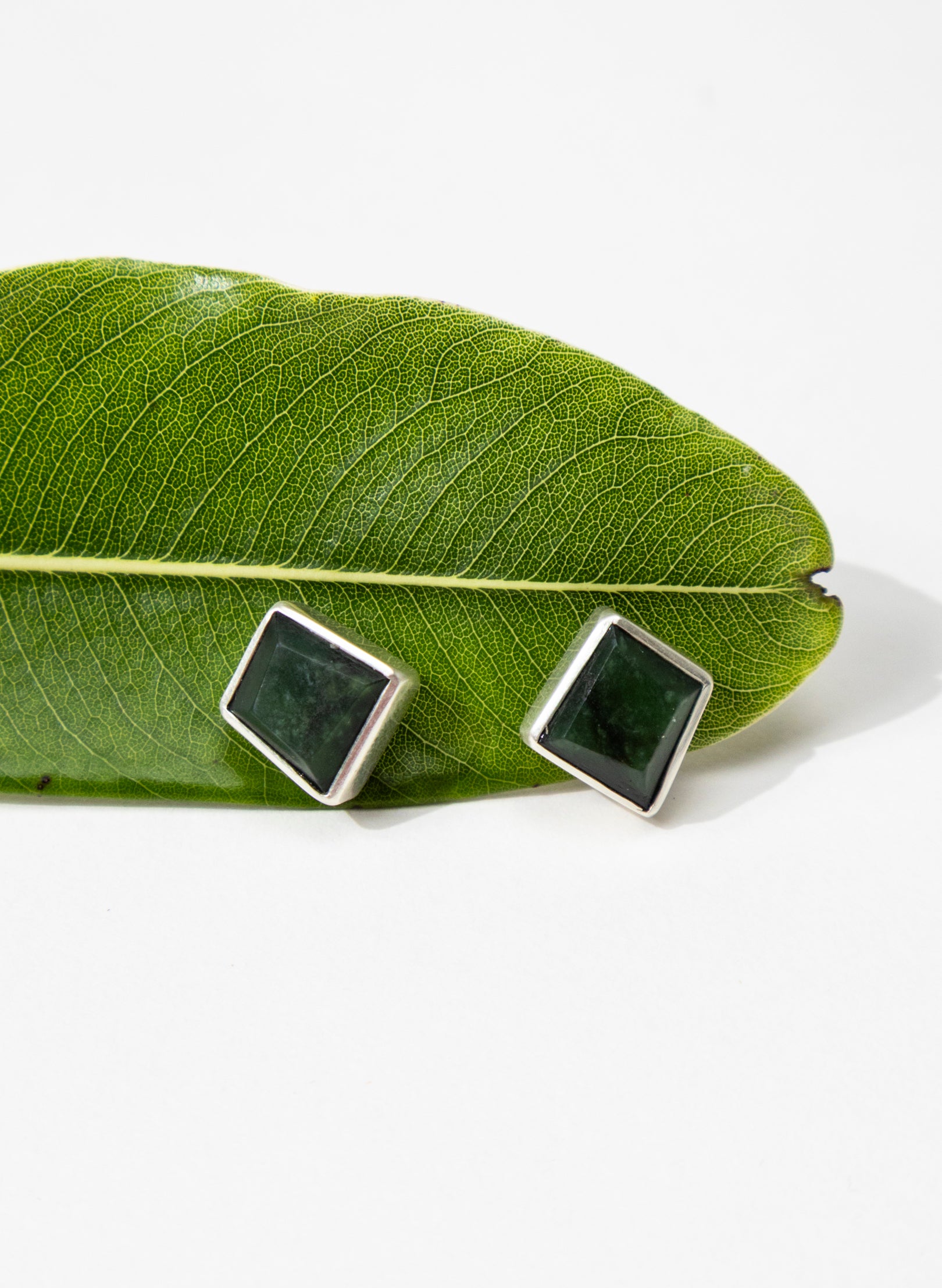 Facetted Pounamu Box Studs