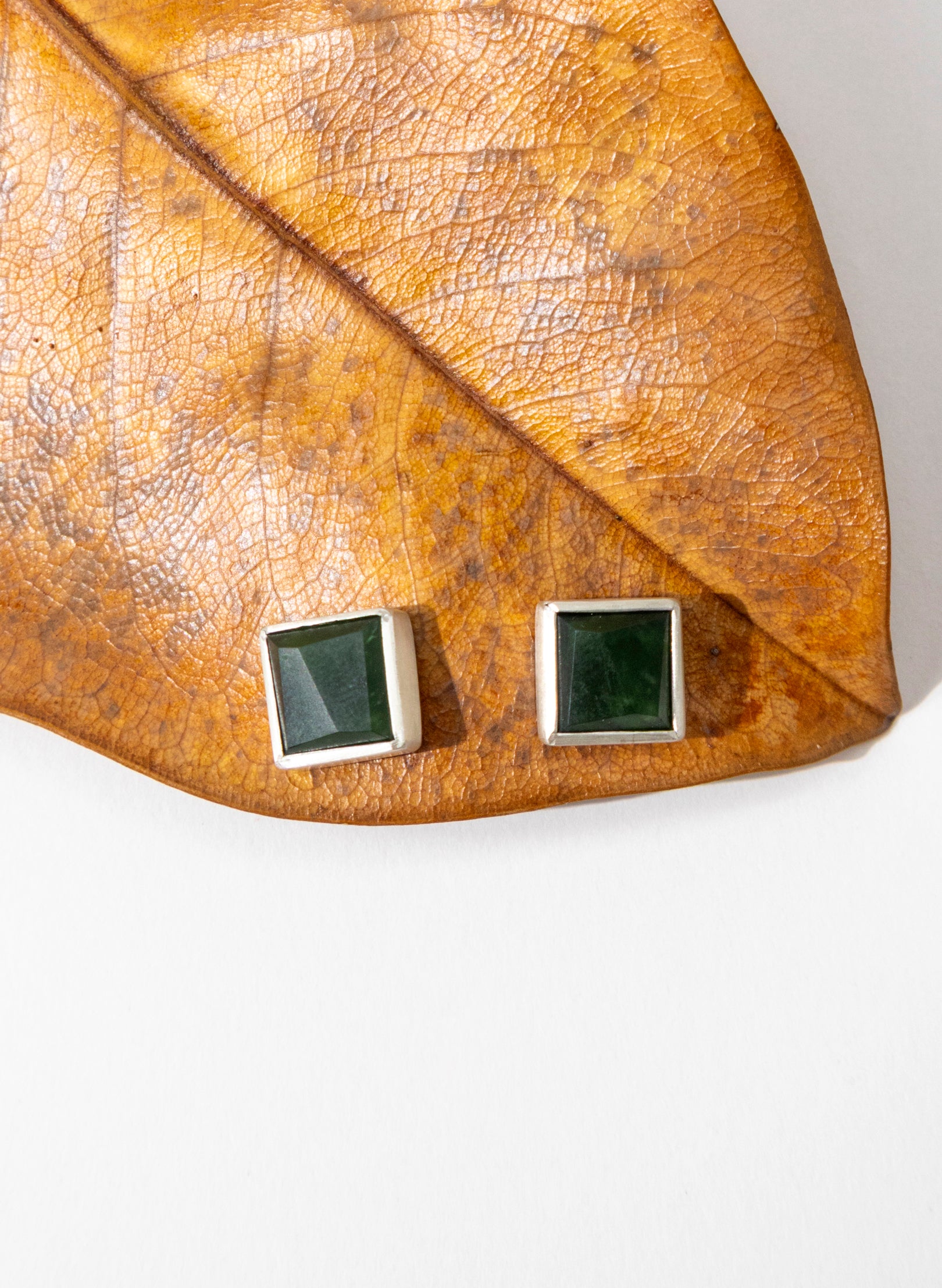 Geometric Pounamu Box Studs