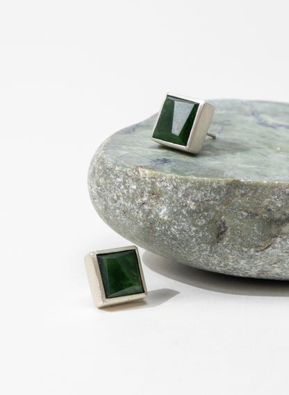 Geometric Pounamu Box Studs