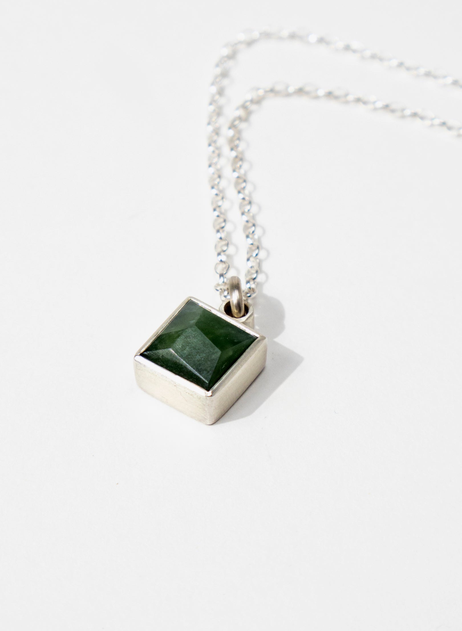 Faceted Geometric Pounamu Pendant