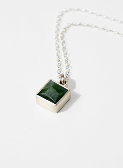 Faceted Geometric Pounamu Pendant