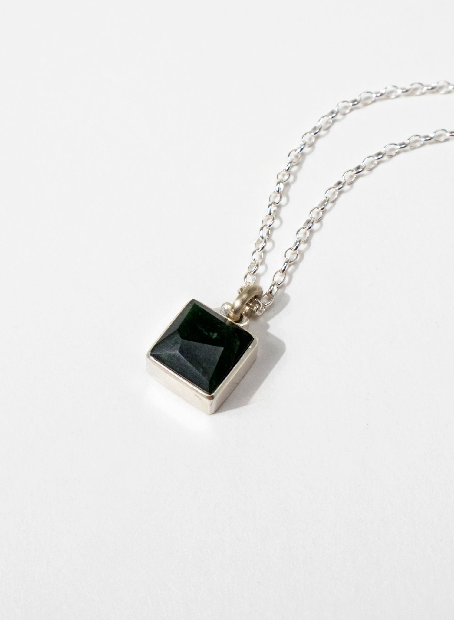 Faceted Geometric Pounamu Pendant
