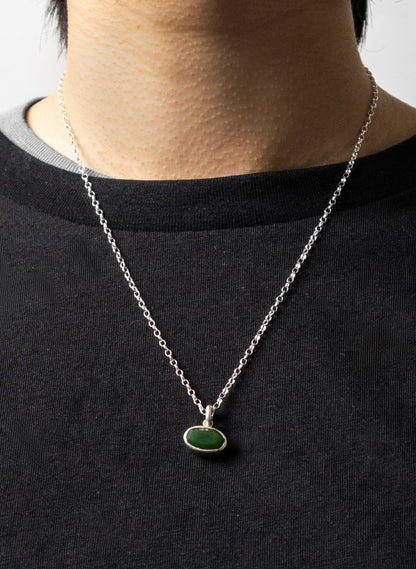 Oval Faceted Pounamu Pendant