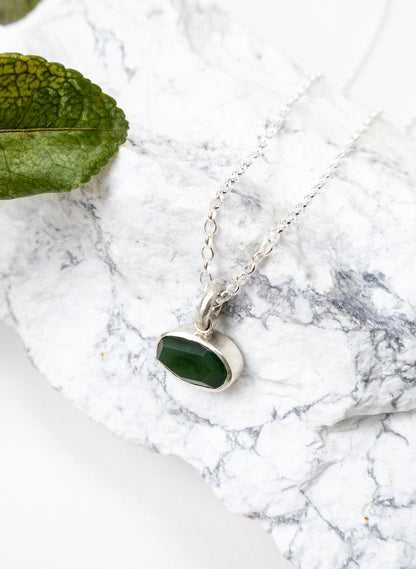 Oval Faceted Pounamu Pendant
