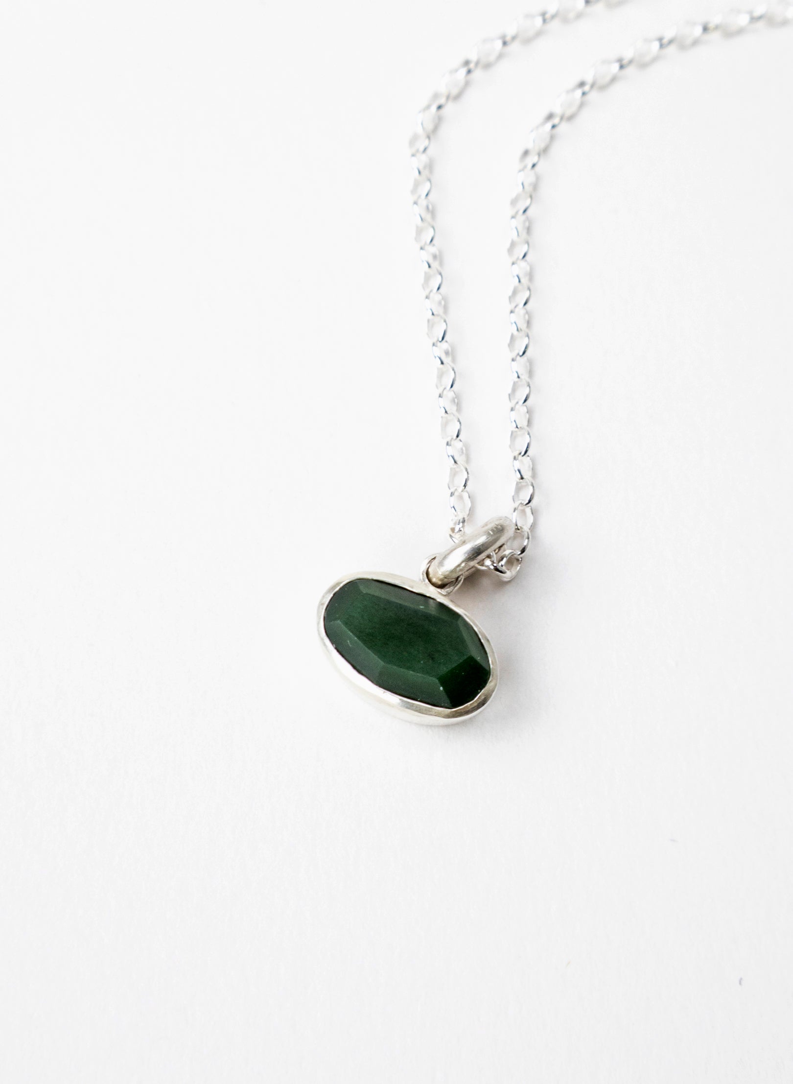 Oval Faceted Pounamu Pendant