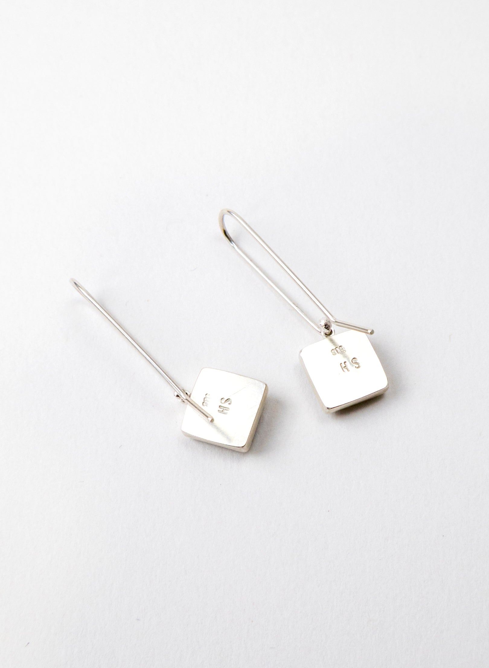 Facetted Diamond Pounamu Earrings
