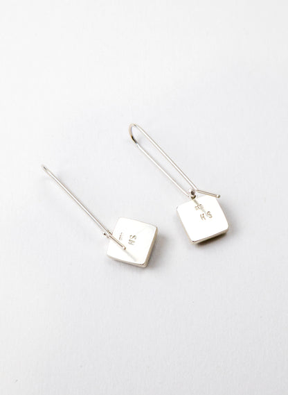 Facetted Diamond Pounamu Earrings