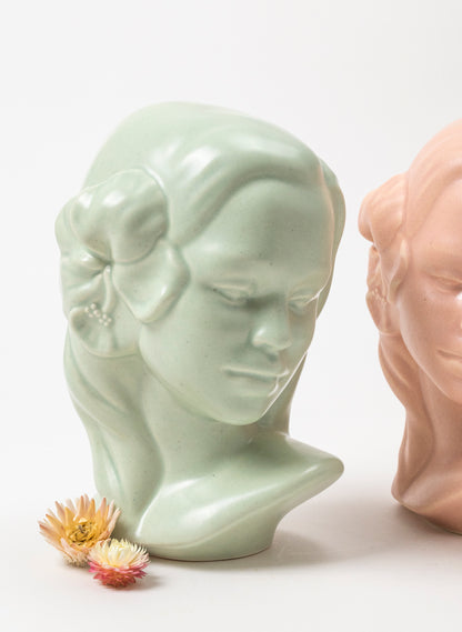 Vahine Porcelain Bust - Pistachio