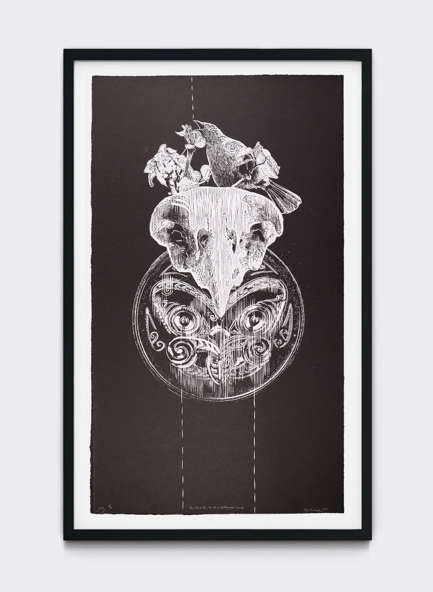 He rā e tō, he rā e putamai anō (A Day To Draw, A Day To Blossom Again) - Mixed Media Print | FRAMED