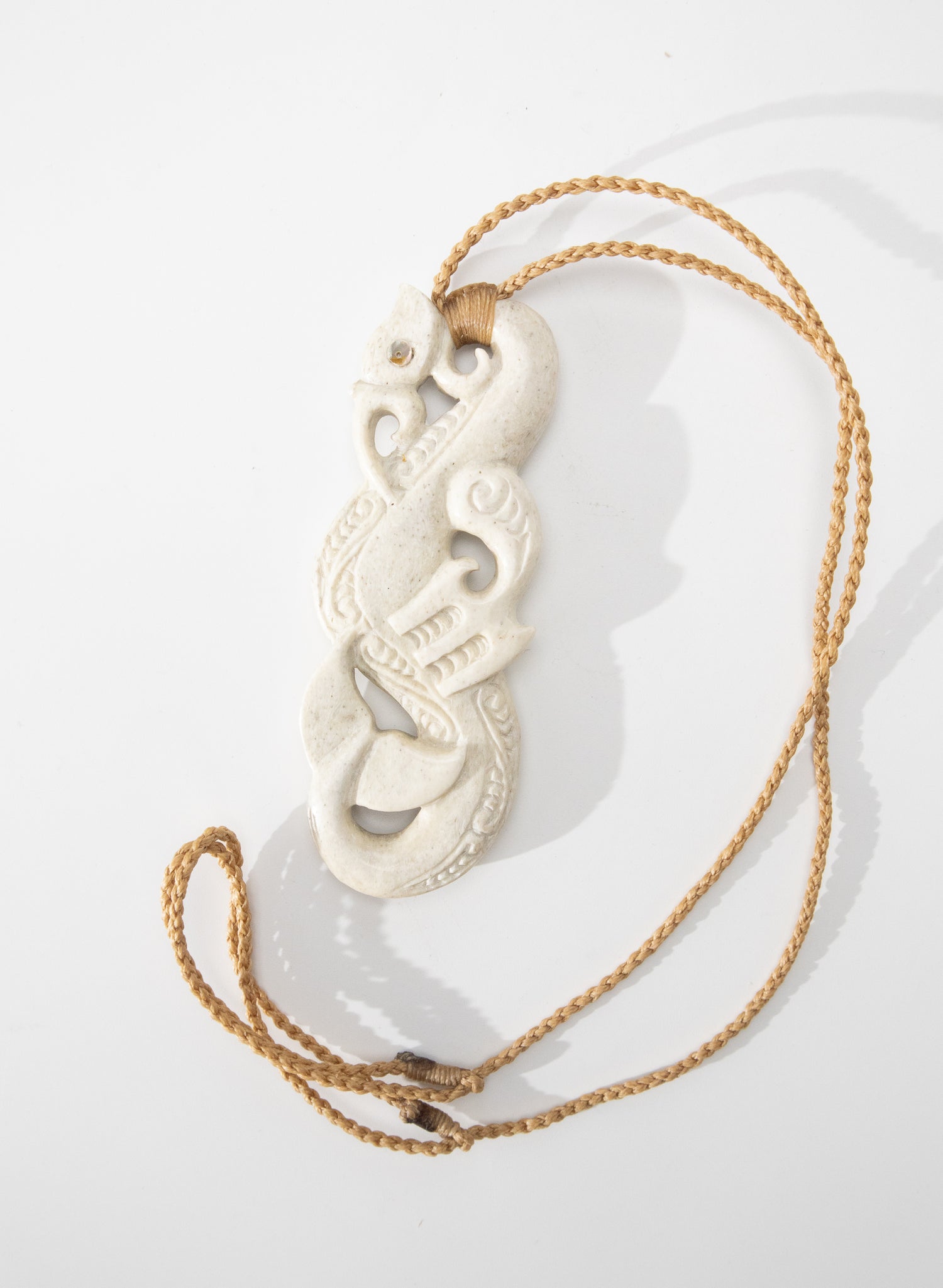 Carved Whalebone Manaia Necklace