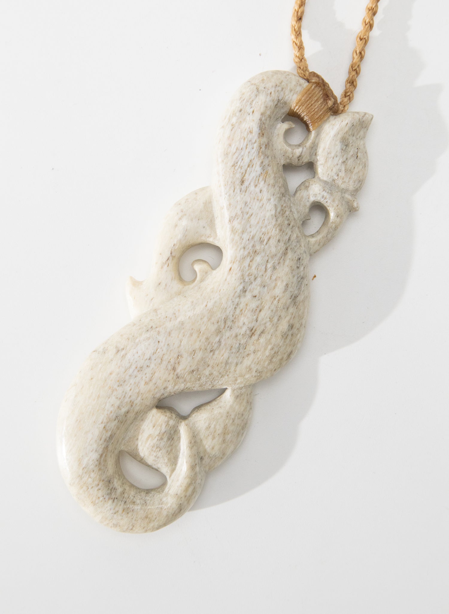 Carved Whalebone Manaia Necklace