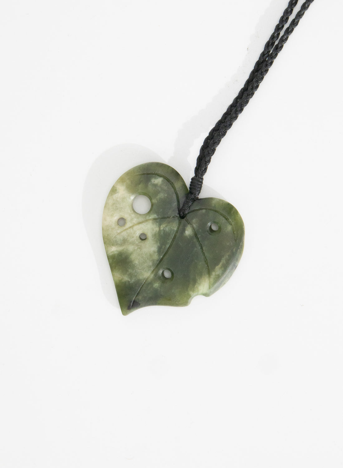 Pounamu Kawakawa Shaped Necklace - Southwestern Jade