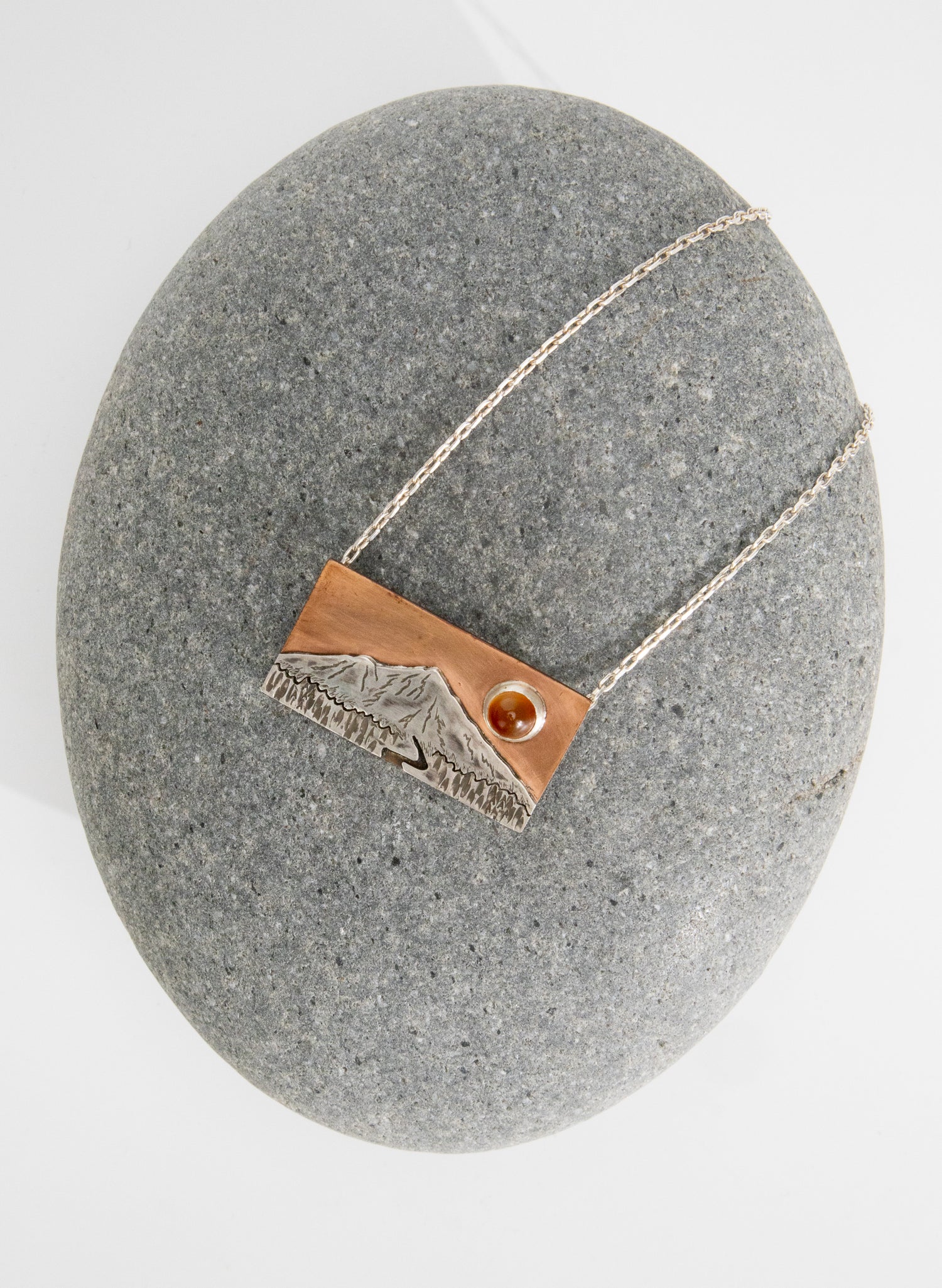 Copper and Silver Taranaki Necklace